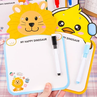 🌈🦁กระดานไวท์บอร์ด แถมปากกา🐼กระดานลบออกได้้🌈กระดานวาดรูป📌พร้อมส่งในไทย เครื่องเขียน ของเล่น ขนาดพกพา