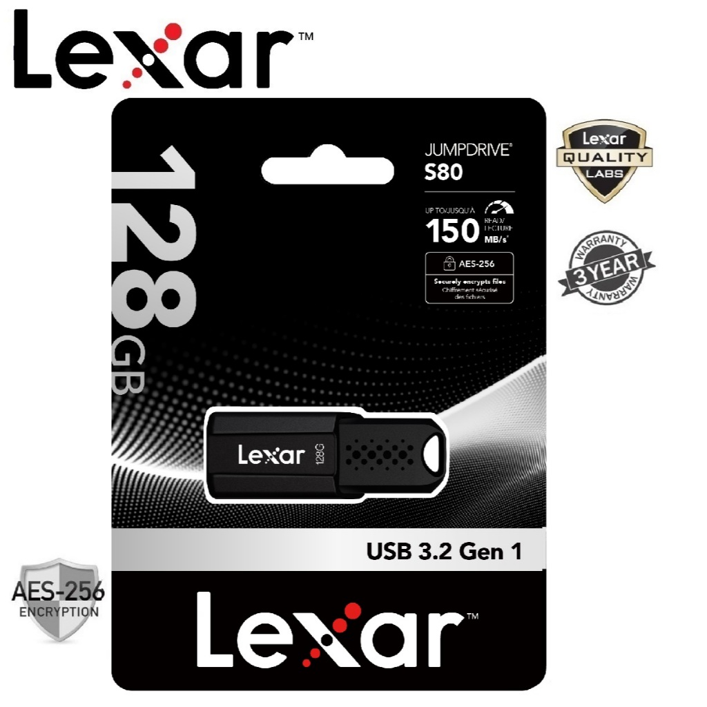 Lexar 128GB S80 JumpDrive USB3.1 (150MB/s)