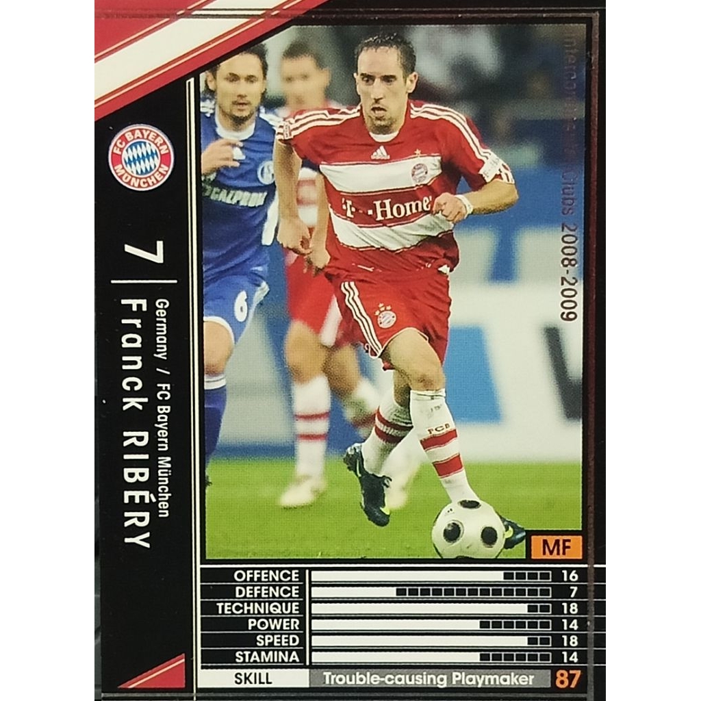 Card wccf panini football franck ribery Bayern Munich 
2008-2009

