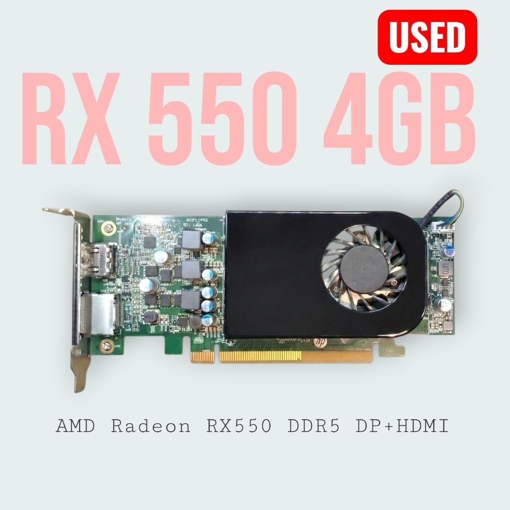 การ์ดจอ Low profile ใส่เคสบาง SFF ได้ (UEFI) AMD R7/R5 430/RX550 4GB