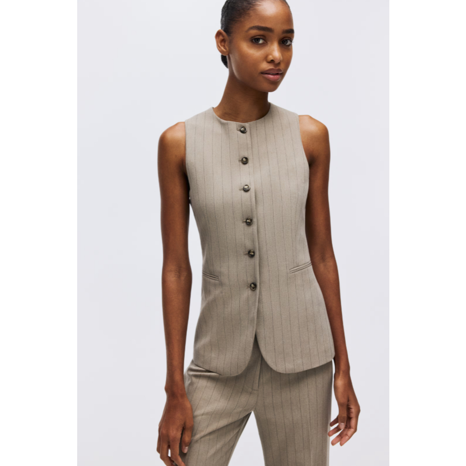 H&M(เอชแอนด์เอ็ม) เสื้อโค้ทยาวเอวสูง Women Long waistcoat 1288094_4