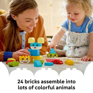 LEGO DUPLO My First 10477 3 in 1 Creative Cute Pets (24pcs.), Building Blocks, Kids Toy