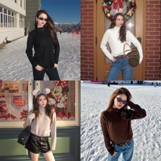 MALIMAYS - Melt Rib Highneck เสื้อไหมพรมคอเต่าผ้าร่องใหญ่