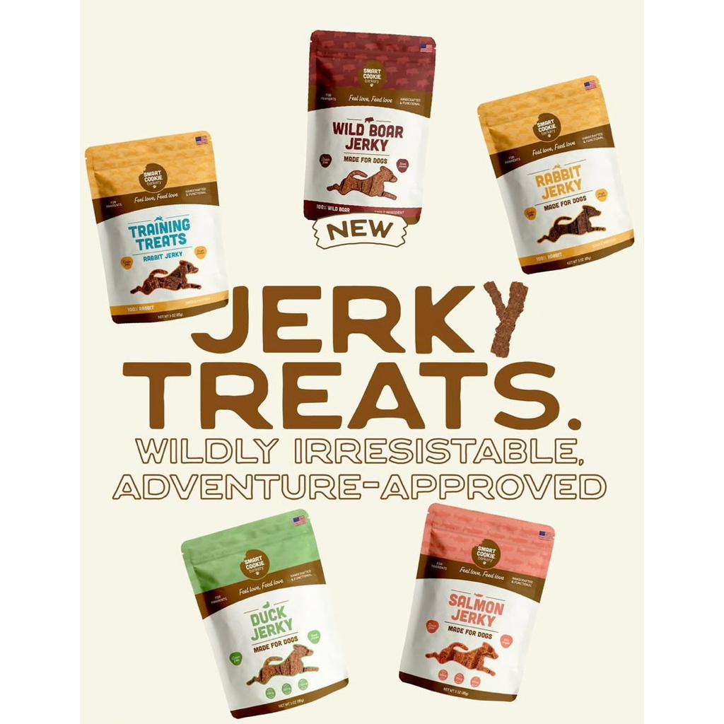 ขนมสุนัขและแมว Smart Cookie Barkery - Jerky Treats ขนาด 85g.