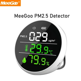 MeeGoo PM2.5 Detector เครื่องวัดฝุ่น หน้าจอแสดงผล HD พร้อมอุณหภูมิและความชื้น ความแม่นยําสูง PM2.5
