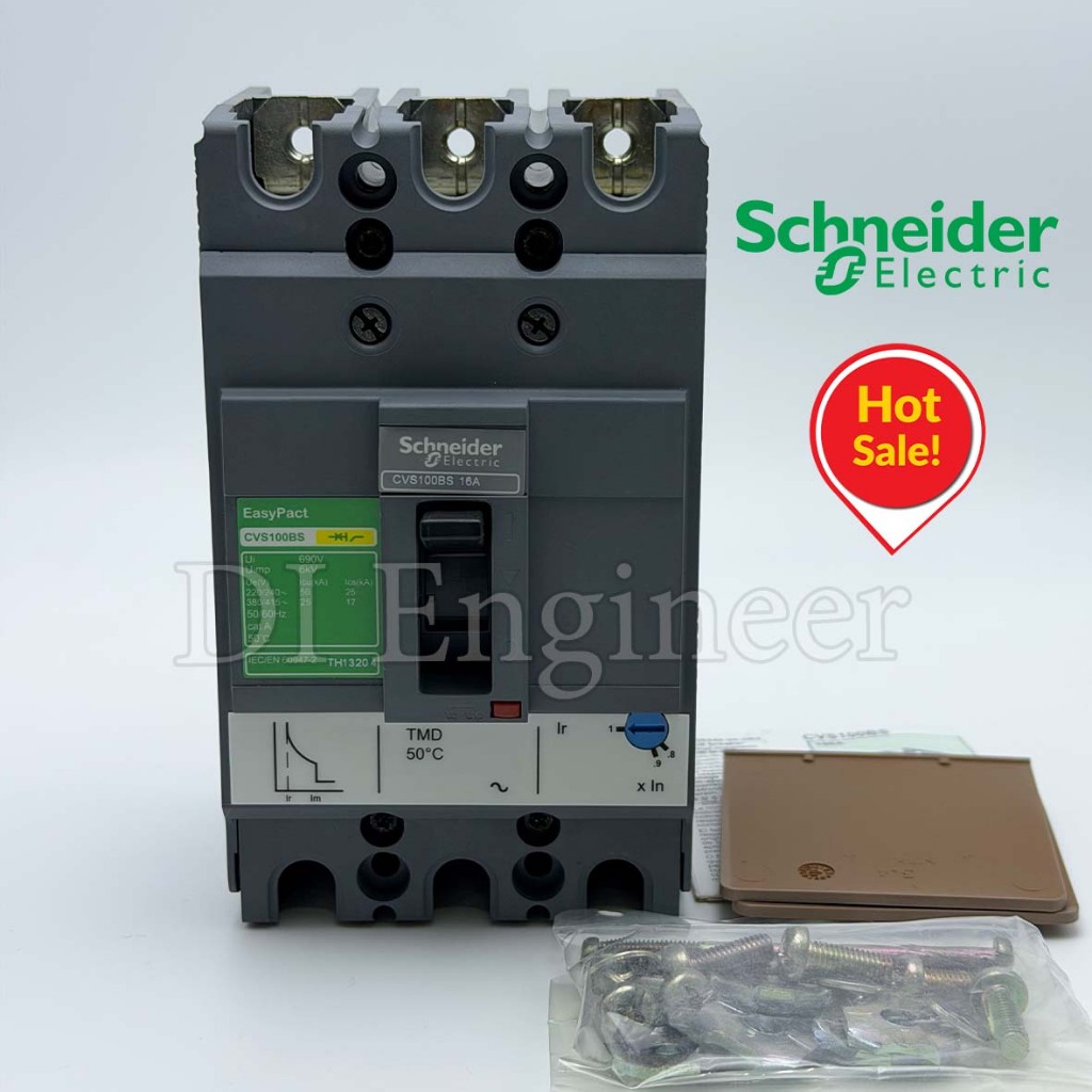 Schneider Breaker เบรกเกอร์ EasyPact  CVS100BS 3P 16A,25A,32A,40A (TMD Trip) ** SALE **