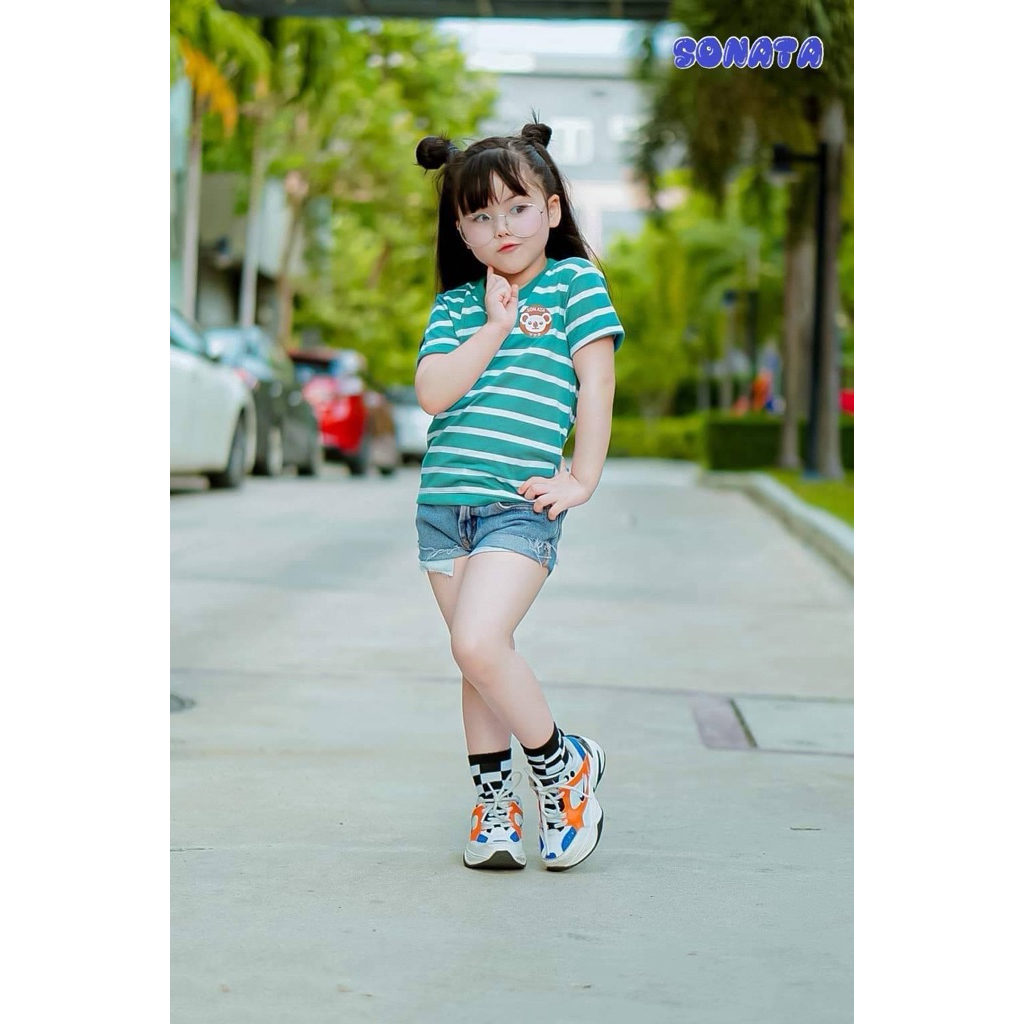 เสื้อยืดเด็กลายทาง ผ้านิ่ม ใส่สบาย ไม่ระคายผิว ระบายอากาศได้ดี ราคาถูก