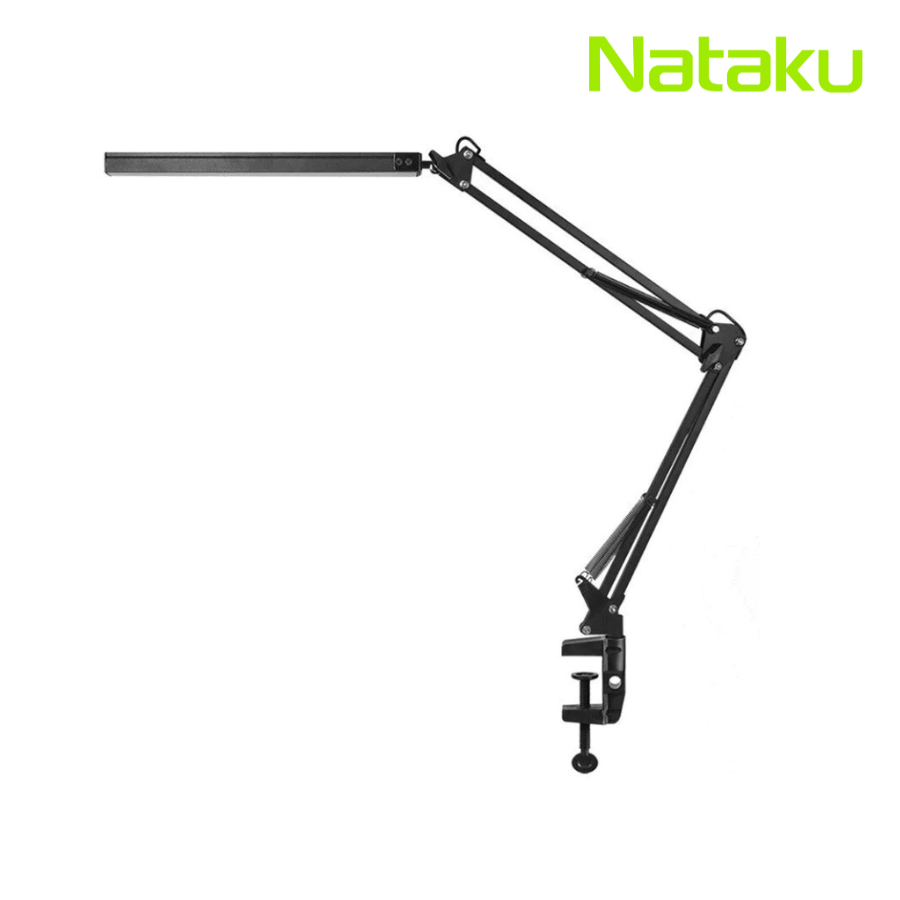 Nataku โคมไฟหนีบโต๊ะ โคมไฟตั้งโต๊ะ ไฟอ่านหนังสือ แขนยาวพับได้ แสงไฟปรับได้ 3สี ถนอมสายตา ชาร์จUSB