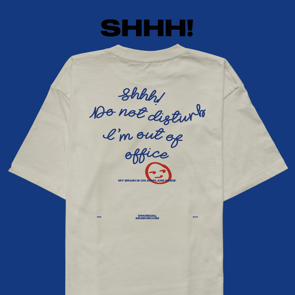 UNUSUAL MUSHROOM - SHHH! TEE - เสื้อยืดลายกราฟฟิค