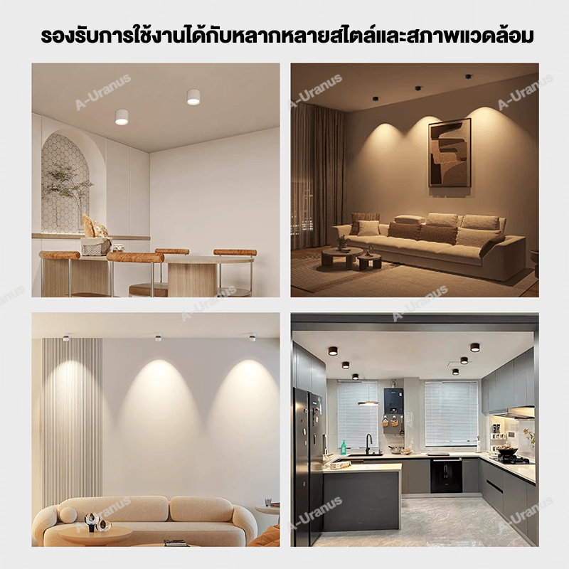 โคมไฟLED ออกใส้ ติดขอบ 10วัตต์ 220V สว่างฟ้าโค้ ประหยัดไฟ ใส้มาก สำหรับห้องนั่งเล่น/ห้องนอน - รูปที่ 6