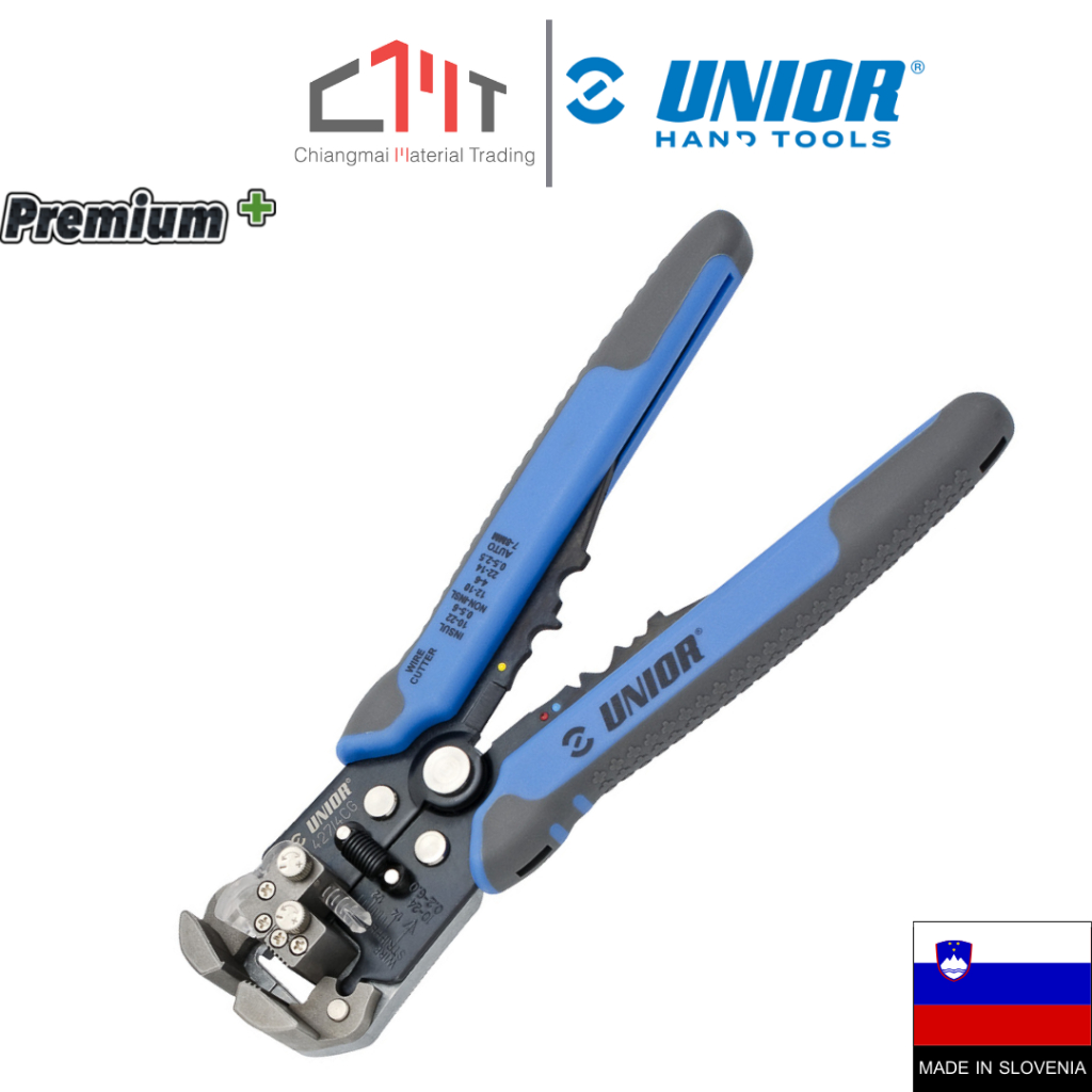 UNIOR คีมย้ำหางปลาหรือคีมปอกสายไฟ 6 ฟังก์ชั่นในคีมหนึ่งคู่ No.427/4CG