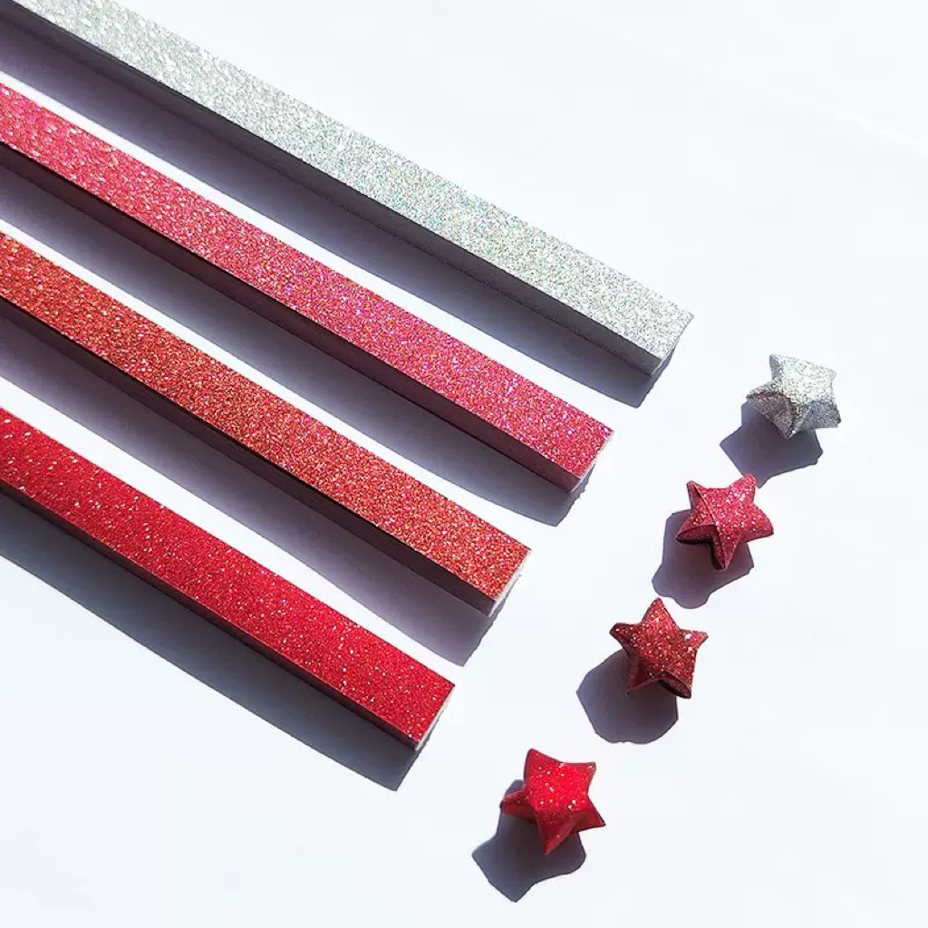 กระดาษพับดาว พับได้ 100ดวง 1x25cm - รูปที่ 2