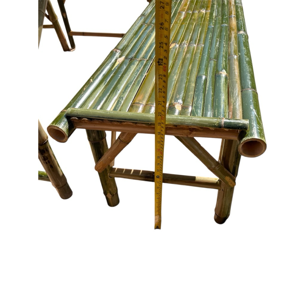 ชุดโต๊ะไม้ไผ่ใหญ่ (ลงแล็กเกอร์เคลือบเงา)  ขนาดโต๊ะกว้าง 70 ซม. ยาว160ซม. สูง70 ซม. - รูปที่ 4