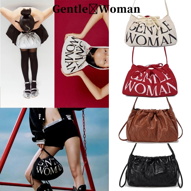 💯รุ่นใหม่ล่าสุด🥳Gentlewoman Soléa Bag/Satinelle Bag Dumpling Bag กระเป๋าเกี๊ยว drawstring Crossbody gentlewomen กระเป๋า
