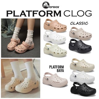 [ฮิตสุด แรงสุด] Crocs Woman Classic Platform Clog รองเท้า คร…