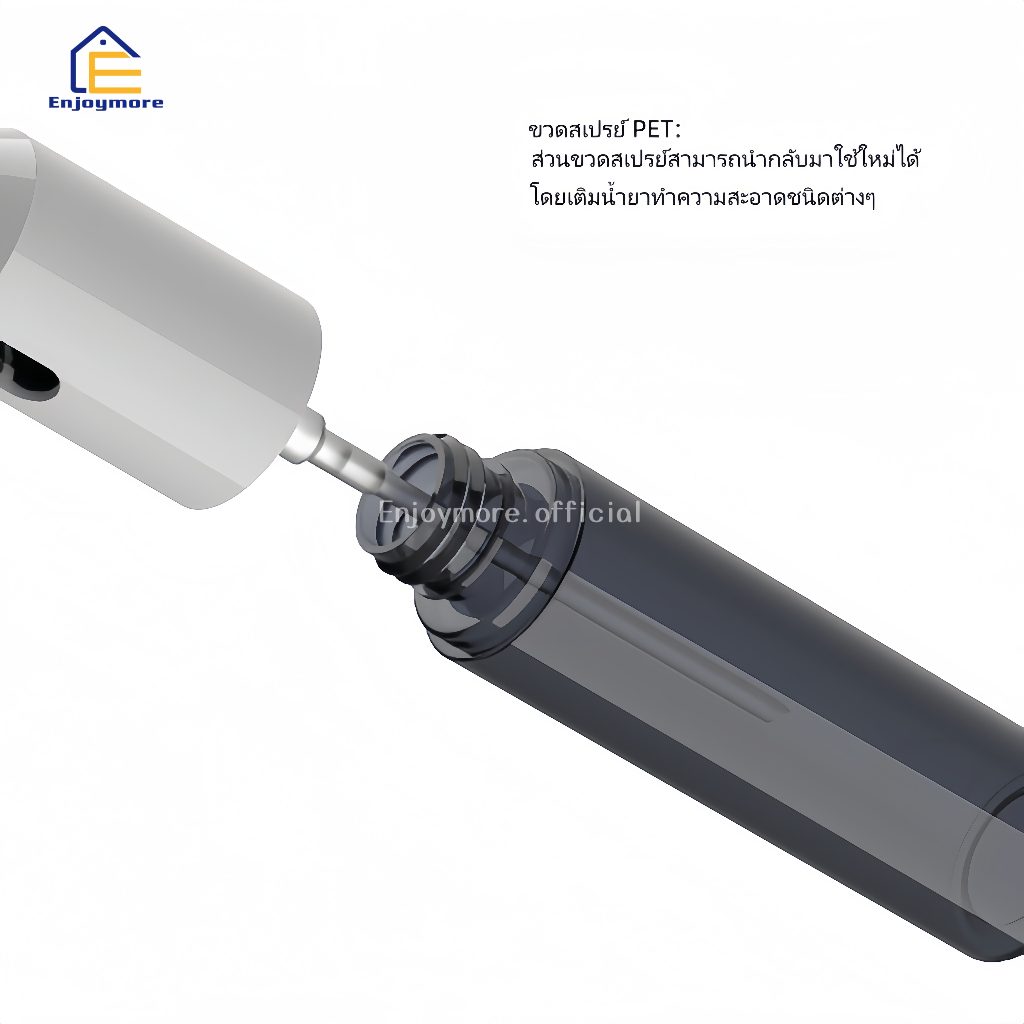 Enjoymore แปรงทำความสะอาดร่องพร้อมขวดสเปรย์ แปรงขัดซอกมุม ช่องว่าง ร่องเล็ก  หัวแปรงถอดเปลี่ยนได้ - รูปที่ 3
