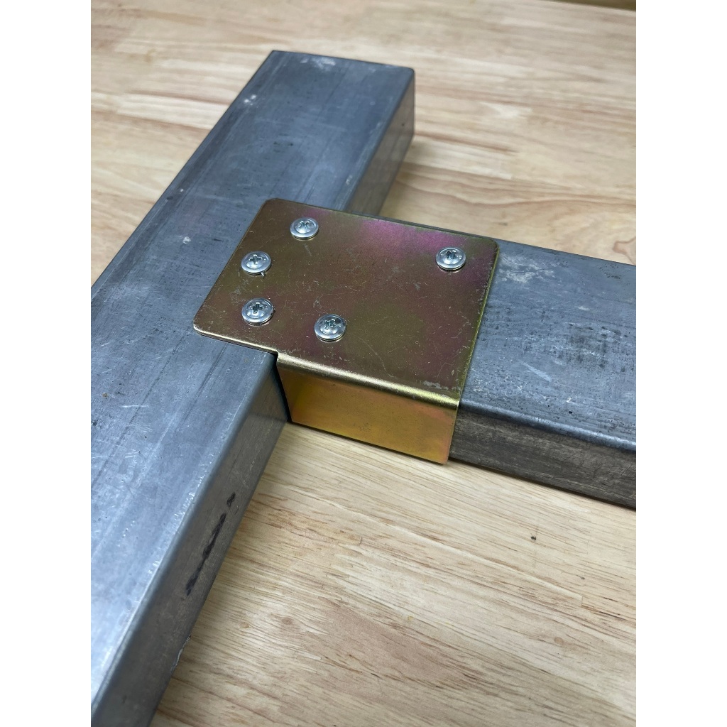 หูรับแป็บ ขนาด 1.5 x 3 นิ้ว , 2 x2 นิ้วชุบรุ้ง กันสนิมข้อต่อ ขารับเหล็กกล่องฉากรองแป็บ ทำรั้ว จำนวน 1 ชิ้น - รูปที่ 7