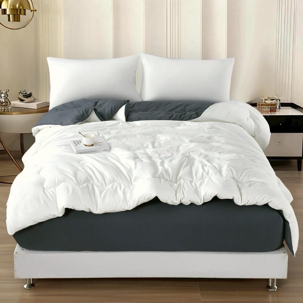 MI WA KO ชุดผ้านวม6ชิ้น  5-6ฟุต ผ้าคอตตอน ใยไมโครเจล