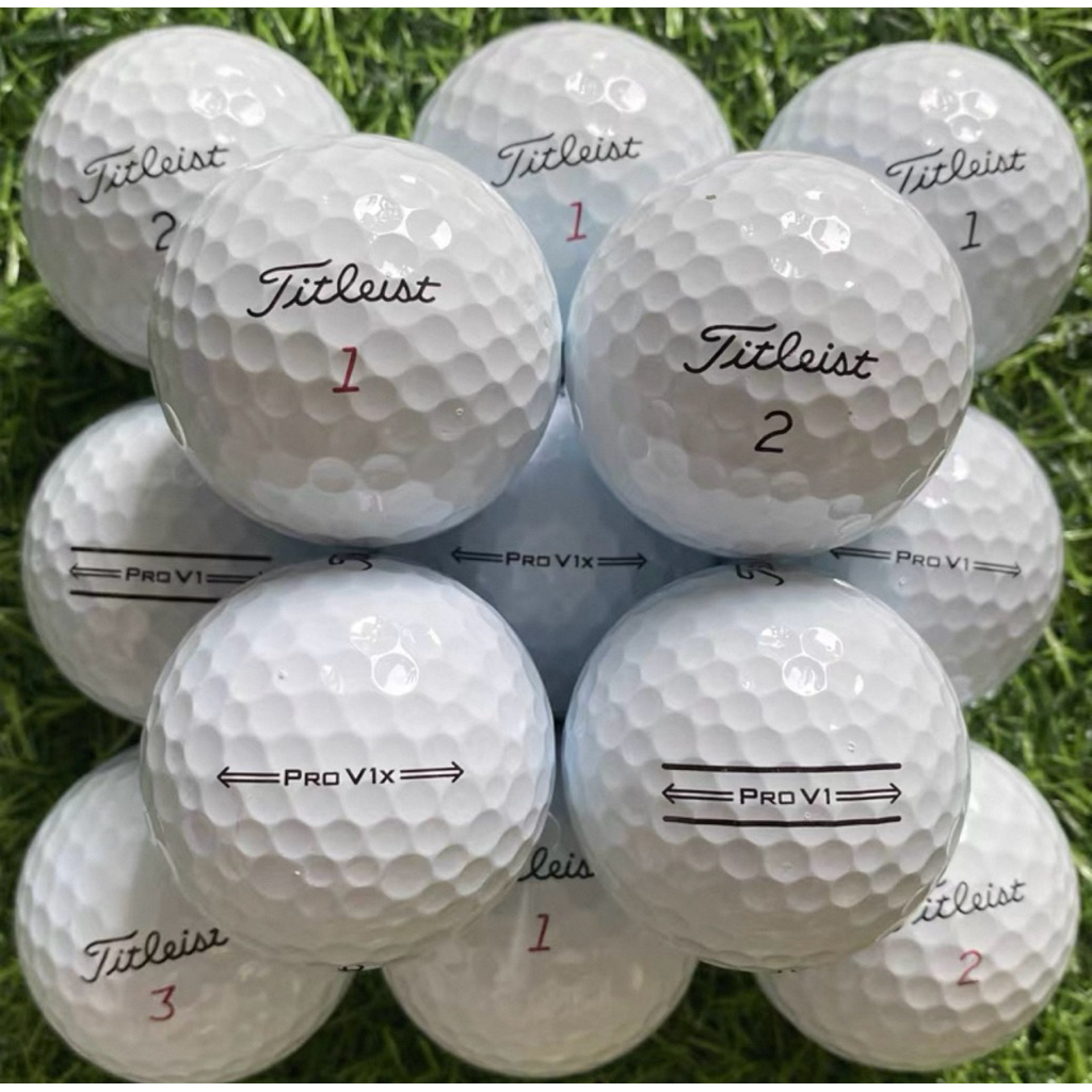 ลูกกอล์ฟมือสอง Titleist Pro V1 / Pro V1x 3-4 ชั้น 12 ลูก สภาพ 90-100% ขาวสวย ส่งไวจากเชียงใหม่