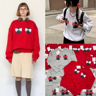 🍊 VL 5130 เสื้อสเวตเตอร์แขนยาว ลายน้องแมว งานนน่ารัก สีสวย