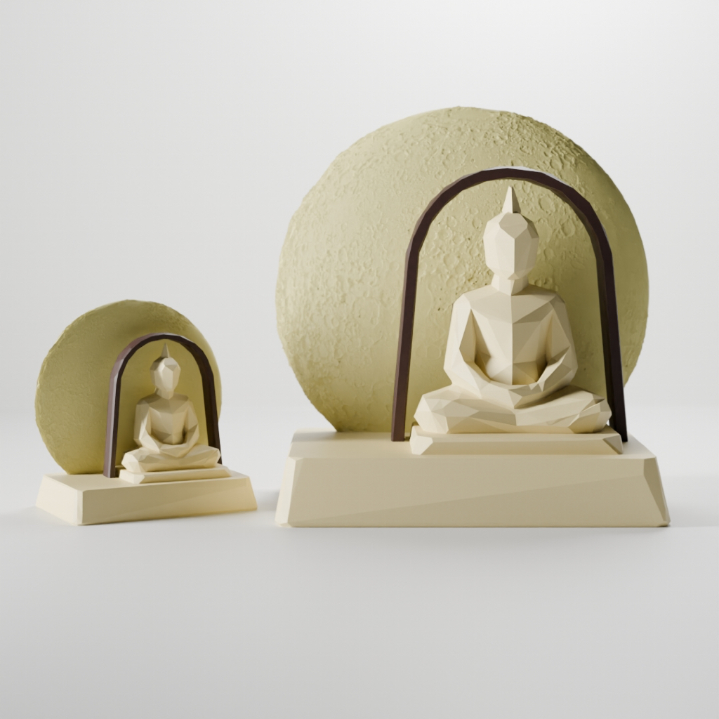 พระพุทธรูป มินิมอล ZEN MOON - HOLIV Studio