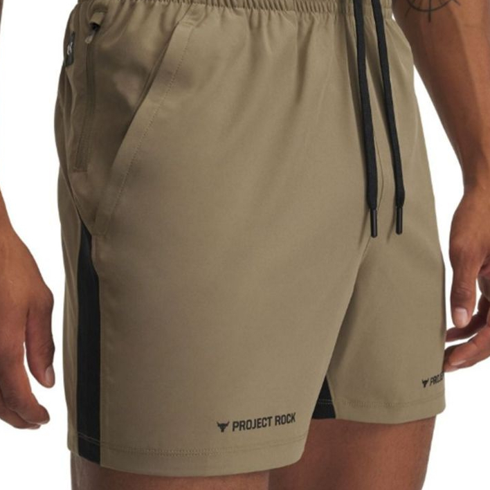 กางเกงขาสั้น Under Armour Project Rock Woven 5" Shorts กางเกงขาสั้น UA สินค้าแท้ 100%