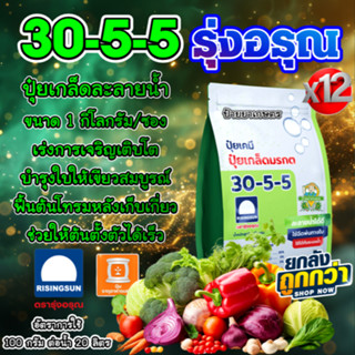‼️12ถุง‼️ปุ๋ยเกล็ดทางใบ คุณภาพสูง 30-5-5 (1 กิโลกรัม) รุ่งอร…