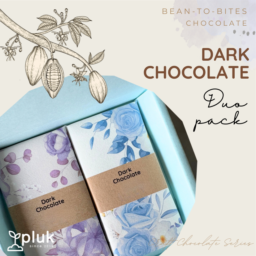 คราฟต์ช็อคโกแลตแพ็คคู่จากหลายแหล่งปลูก Duo Craft Dark Chocolate 18 g.