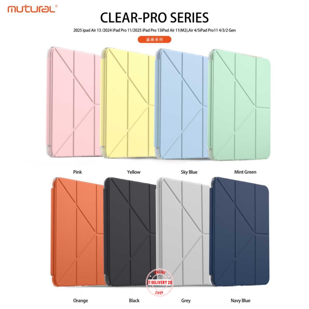 MUTURAL Clear Pro เคสไอแพด iPad Pro 11 นิ้ว M5,M4 (2025/2024) / Air 11 นิ้ว M3,M2 (2025/2024) / Air 