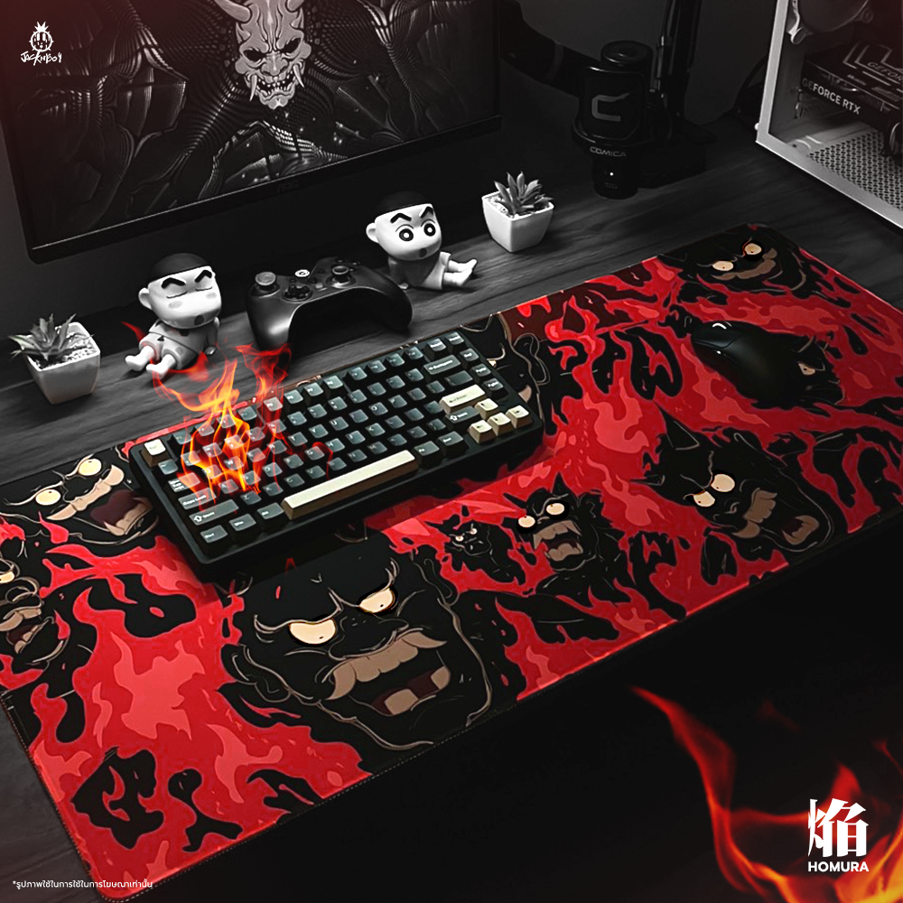 Jacknboy Unique Mousepad/แผ่นรองเมาส์ : Homura (โฮมูระ) 90x40 cm.
