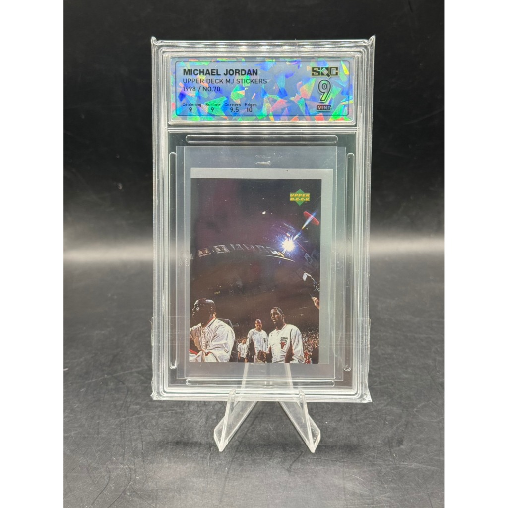 [SQC 9 Mint] การ์ด Michael Jordan 1998 Upper Deck MJ Stickers #70 Bulls GOAT