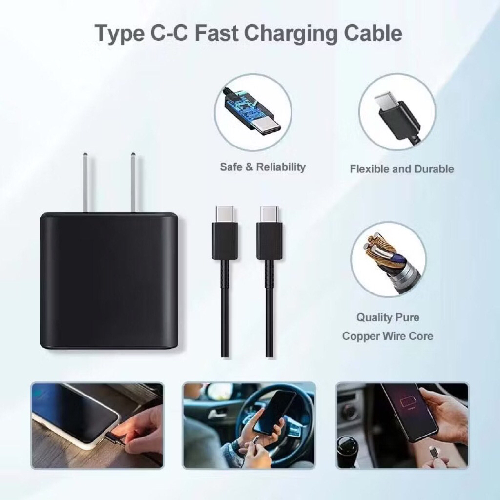 ชุดชาร์จหัว45w+สายชาร์จtype c to type c