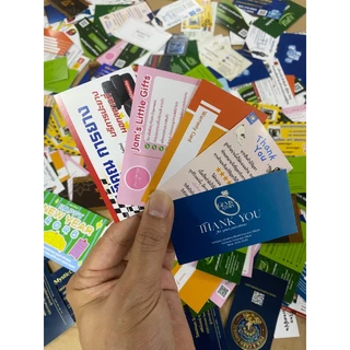 **1กล่อง100ใบ** ถูกมาก!! รับผลิต นามบัตร แบบเร่งด่วน ขนาด9x5cm กระดาษอาร์ตการ์ด 260แกรม พิมพ์4สี