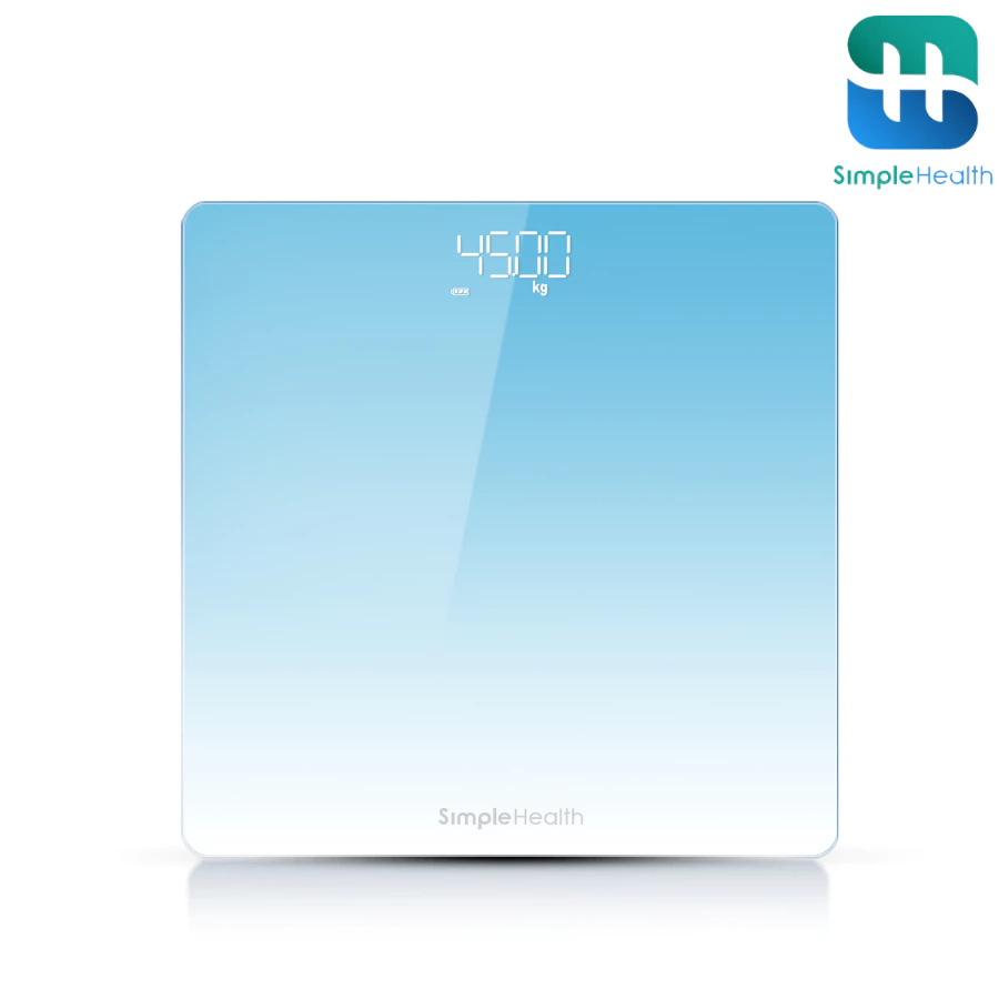 Simple Health เครื่องชั่งน้ำหนัก Digital Scale กระจกนิรภัย 4 มม. บางพิเศษ ชั่งได้สูงสุด 180KG รับประกัน 1 ปี