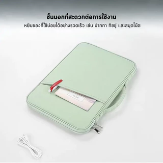 GOOJODOQ กระเป๋าเก็บแท็บเล็ต แบบมีด้ามจับหลายชั้นสำหรับอุปกรณ์เสริม ไนลอน 420d กันน้ำ