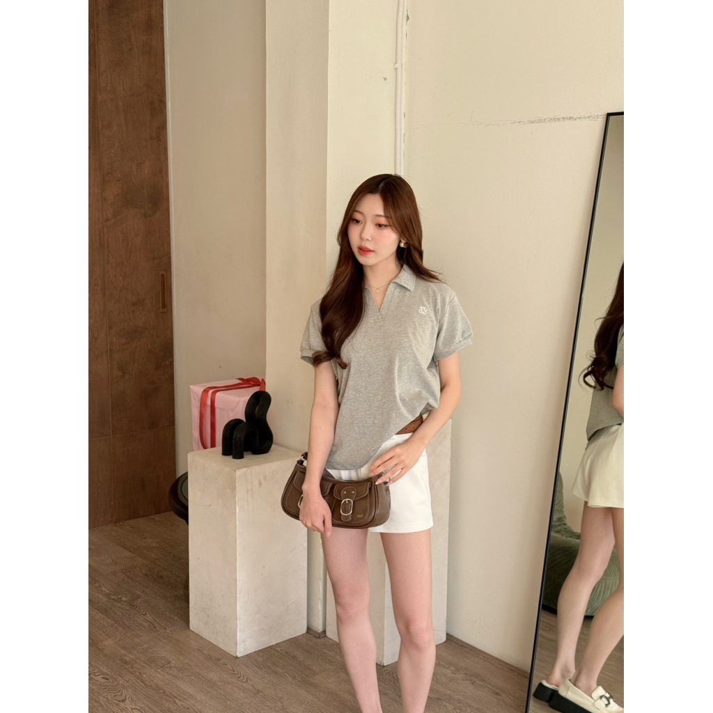 Valen Polo Top : เสื้อโปโลคอวี Longsaidoo_ รูปที่ 3