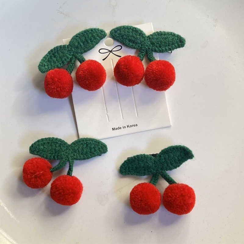 กิ๊บติดผมรูปผลเชอร์รี่น่ารัก เหมาะสำหรับติดผมหน้าม้า แพ็คคู่สุดน่ารักและหวานแหวว - รูปที่ 4