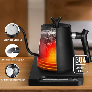 ☕️กากาแฟดริป กาดริปกาแฟ เหยือกกาแฟ 1L Smart Electric Kettle Drip coffee kettle กาน้ำคอห่าน ทำจากสแตนเลส กาน้ำชงกาแฟ