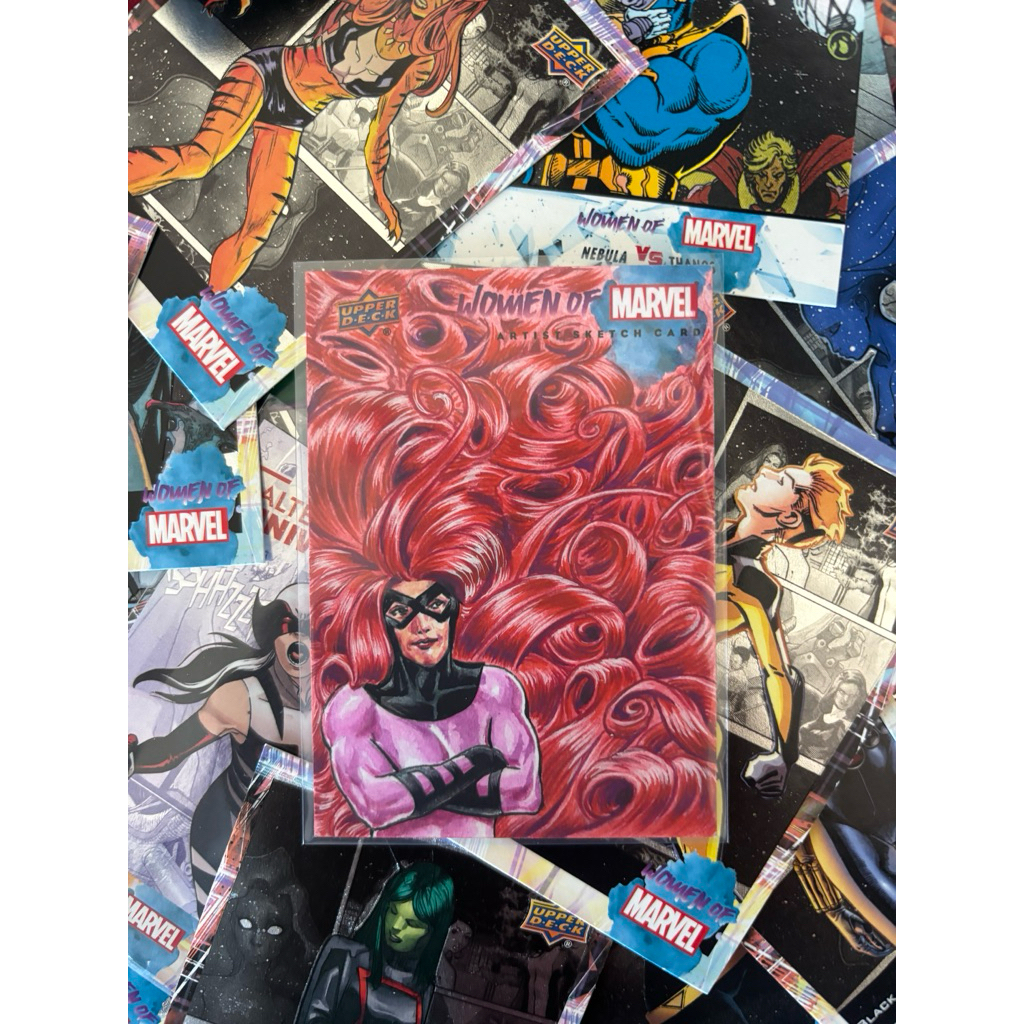 2024 upper deck women of marvel sketch 1of1 artist Faustino