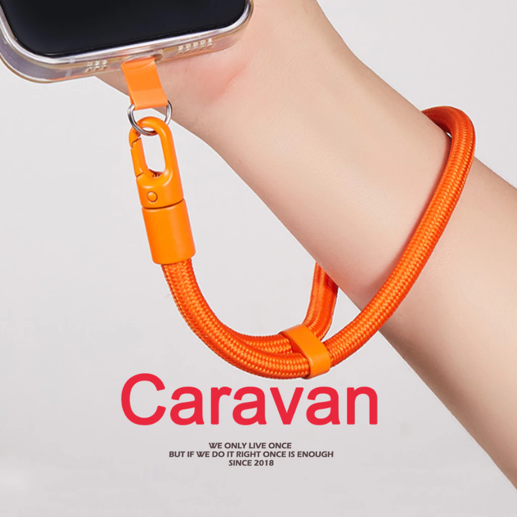 Caravan Crew Phone lanyard สายคล้อง โทรศัพท์ สายถัก สายคล้องข้อมือ ทนทาน ป้องกันการตก สามารถปรับได้