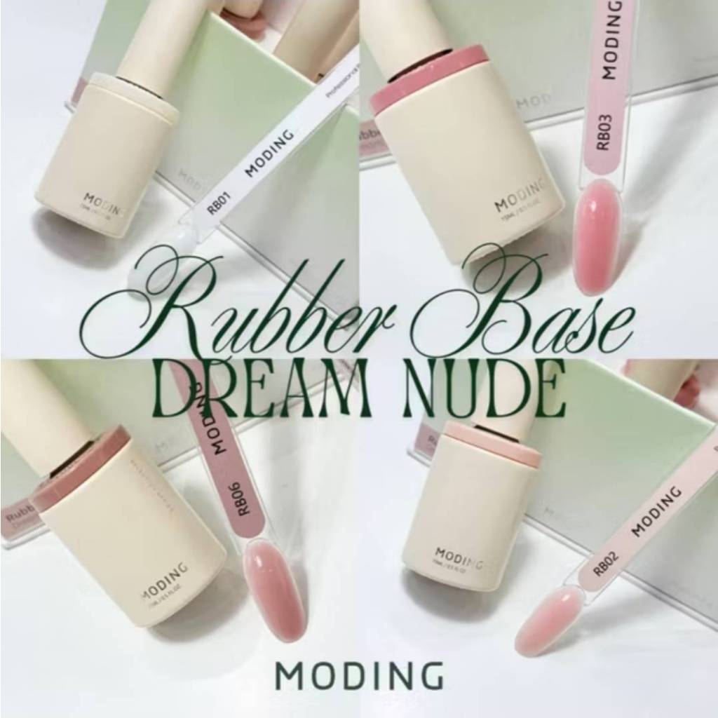 แยกขายรับเบอร์เบส MODING🇨🇳Rubber Base Dream Nude bottle gel 6 สี 5in1 formula