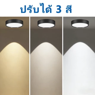 【ซื้อ 1 แถม 1】3 สี LED ดาวน์ไลท์ มินิ downlights สำหรับใช้ในบ้าน ห้องนั่งเล่น โคมไฟดาวน์ไลท์ ภายใน โคมไฟเพดาน ไฟสปอร์ตไล