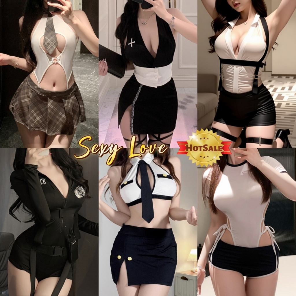 ชุดคอสเพลย์ ชุดเซ็กซี่ คอวีลึก เว้าหลัง💢 เจ้าหน้าที่ตำรวจ พยาบาล เลขานุการ ใส่สบาย✨ สไตล์หลากหลาย พร้อมจัดส่ง COD