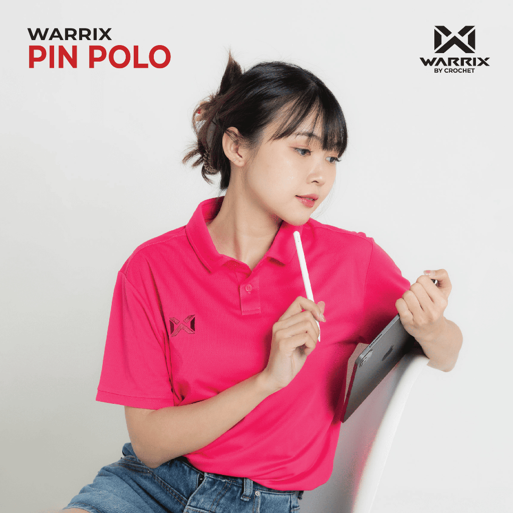 [New] WARRIX  รุ่น PIN POLO SHIRT Polyester 100%