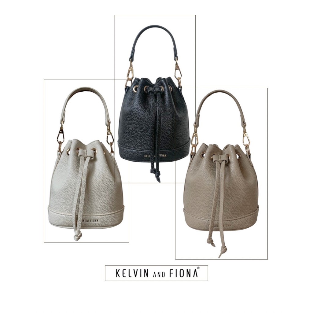 KELVIN AND FIONA กระเป๋าสะพายข้าง กระเป๋า Mini BucketBag 1001