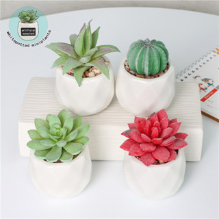 GYE Series ต้นไม้ประดิษฐ์ในกระถางเซรามิกสีขาว ต้นไม้ปลอม มิน…