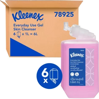 สบู่เหลวล้างมือ Kleenex ® Everyday Use Gel Skin Cleanser ขนาด 1ลิตร(บรรจุ6ขวด/ลัง)(ลัง)-78925