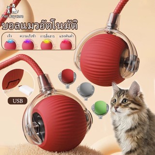 😽บอลแมวอัตโนมัติ ของเล่นแมวอัจฉริยะ ลูกบอลแมวอัติโนมัติ หมุน…