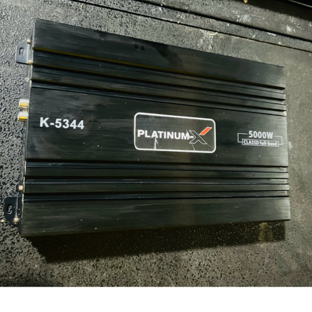 มือสอง PLATINUM-X K-5344 เพาเวอร์แอมป์ แอมป์ขยายเสียง แอม เครื่องเสียงรถยนต์ 5000วัตต์ CLASS D FULL 