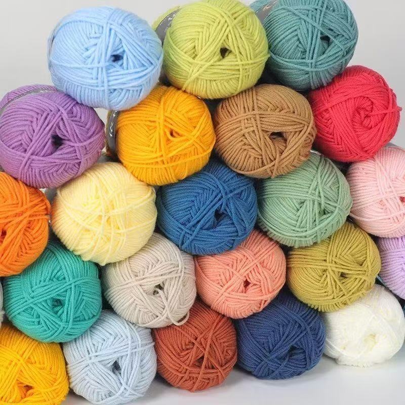 50G! ไหมพรมคอตตอนนม 4ply น้ำหนัก50กรัม สีพาสเทล ถักง่าย ถักโครเชต์ 4ply Milk cotton yarn พร้อมส่งจากไทย